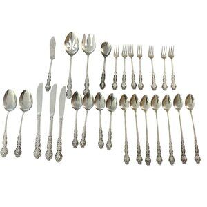 National Stainless "Nancy" Pattern  Flatware Knives Spoons Forks JAPAN 27 PCS
